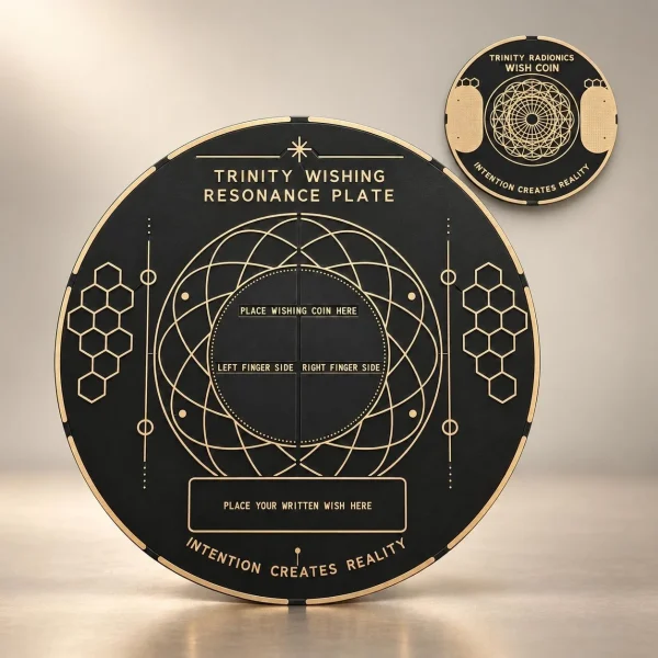 Trinity Resonance Plateの正面と、その横に別置きされたWish Coin
