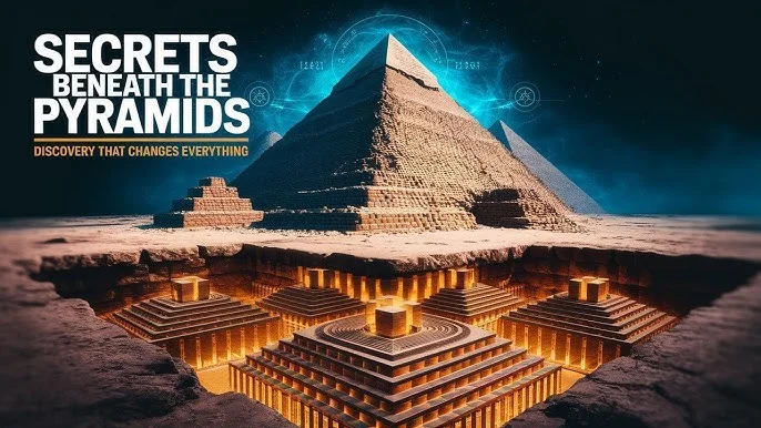 Hidden Beneath the Sands: A Metaphysical Awakening Beneath the Pyramid of Khafre archive illustration